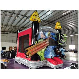 Château gonflable Zombie Crossing pour Halloween, idéal pour les locations d'événements et les attractions hantées - Product Image 1