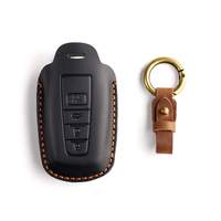 Étui de protection en cuir pour clé de voiture Toyota Prius Camry Corolla CHR RAV4 Prado Izoa Levin Avalon avec accessoires porte-clés