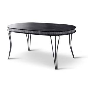 Mesa de Comedor Redonda Moderna Rosse de Mármol con Patas de Acero Inoxidable, Diseño Extensible, Capacidad para 6 Personas, Origen Turquía, Muebles para el Hogar - Product Image 4