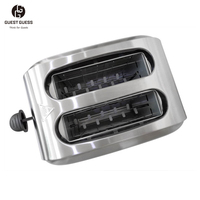 Grille-pain automatique en acier inoxydable à 2 tranches de haute qualité grille-pain Portable invité deviner minuterie mécanique électrique personnalisable