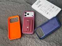 Étui de téléphone portable en cuir PU texturé avec fente pour cartes, antidérapant, résistant aux chocs, pour iPhone 18 17 16 15 14 13 Promax
