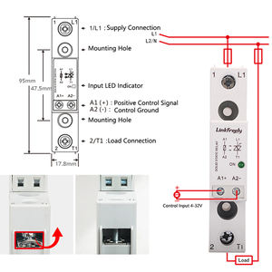 TRA23D10L 10A Heat Sink <strong>Solid</strong>-<strong>State</strong> <strong>Relay</strong> 3V 3.3V <strong>5V</strong> 12V 24V 32VDC Input 24V -280VAC Output Automation <strong>Relay</strong> SSR Switch Module - Product Image 4
