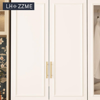 Armoire de chambre d'angle en bois en forme de L avec éclairage LED, portes en verre, design italien moderne, montage mural, utilisation hôtelière, garantie 5 ans