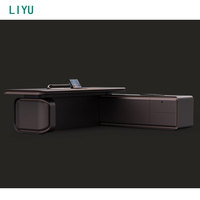 Bureau de direction de luxe Liyu, design moderne, table de travail en bois et métal pour la maison ou l'école, mobilier de bureau