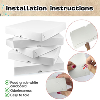 Boîtes à pizza en kraft blanc en gros, 12 pouces, boîte à pizza personnalisée écologique