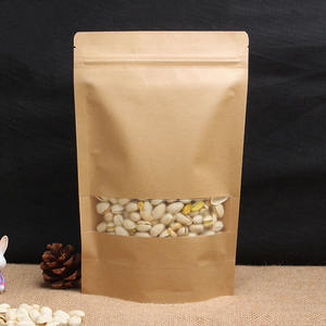 Stand up Brown <span class=keywords><strong>Kraft</strong></span> Paper Resellable Ziplock Cremallera Termosellable Almacenamiento de alimentos Doypack <span class=keywords><strong>Bolsas</strong></span> de embalaje Bolsa - Product Image 5