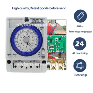 Good Quality 220V 230V 24 Hour Mechanical Automatic Programmable Control Timer ON OFF Switch TB388