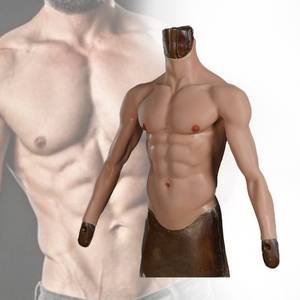 AGGBDYXO Silicone Realistische spier borst pak half-lichaam