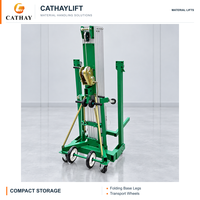 Plateforme élévatrice manuelle équilibrée 280-340 kg, compacte et pliable, pour espaces étroits, 3,5-7,9 m, à commande manuelle, pour la sécurité
