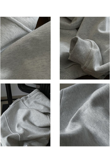 เสื้อฮู้ดดี้โอเวอร์ไซส์สำหรับผู้หญิง แบรนด์ Healy แบบซิปเต็มตัว ลายเรขาคณิต ตัดเย็บแบบมีเชือกผูก ฮู้ดบุขนแกะ ซิปหน้า - Product Image 5
