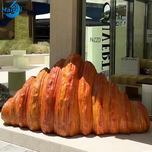 Escultura de <span class=keywords><strong>Pizza</strong></span> Hiperrealista de Fibra de Vidrio con Aderezos de Salchicha y Champiñones, Pintada a Mano, Decoración Artística para Restaurantes Comerciales - Product Image 5