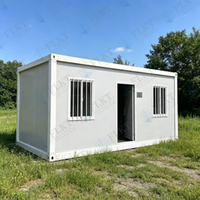 Maison conteneur FLKT en kit avec toilettes publiques et salle de douche, unité modulaire préfabriquée mobile en conteneur maritime