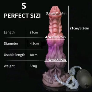Phantom <span class=keywords><strong>Wolf</strong></span> Fantasy Alien Monster Animal Dog Knot Squirting Anal Dildo Strong Suction Cup Soft Silicone Waterproof Adult Sex - Product Image 4
