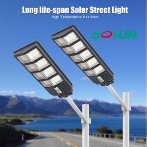 Bosun 1000W lampadaires solaires IP65 étanche 3000K ~ 6000K extérieur LED lumière solaire de jardin crépuscule à l'aube pour parking cour - Product Image 6