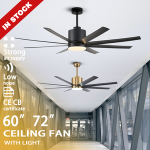 Direkt vom Hersteller: 60/72-Zoll 8-Flügel Ventilator-Kronleuchter <span class=keywords><strong>LED</strong></span> 18W Europäischer Eisen-Deckenventilator mit Fernbedienung - Product Image 1