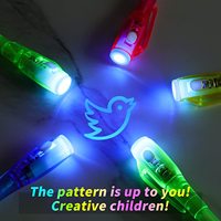Stylo à encre invisible magique espion 7 couleurs avec lumière UV pour messages secrets