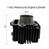 Nouveau bloc-cylindres de moto 110cc CD110, alésage 52,4 mm, en fer, moteur 4 temps refroidi par air, qualité supérieure, hauteur 95 mm, 2433g, Lifan Loncin