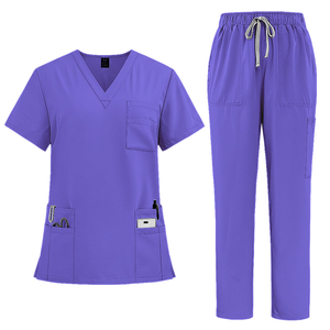 Conjunto de Uniforme Médico Clásico y Cómodo con Cuello en V, Diseño Funcional y Elegante - Product Image 5