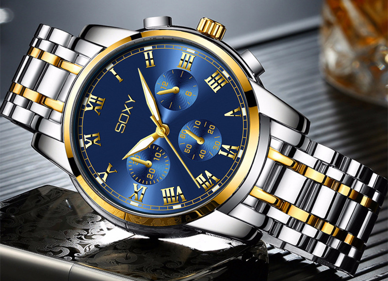 Silber gold blau