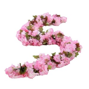 Guirlandes de fleurs artificielles en soie, fleurs de cerisier, pour décoration de mariage, décoration suspendue au plafond, décoration intérieure, imperméable - Product Image 5
