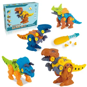 Combinação removível Construção Desmontagem Educacional Plástico Desenvolvimento Toy Building Block Diy Montado Dinossauro