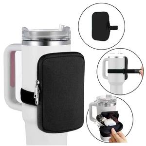 Porte-gobelet de 40oz en néoprène isolé pour bouteille d'eau Sac pour bouteille d'eau de gymnastique avec fermeture éclair Caractéristique recyclable - Product Image 2