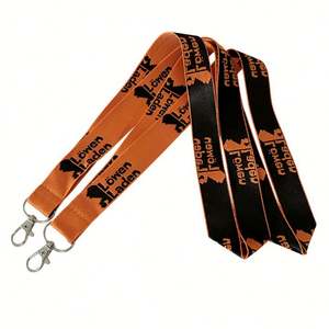Lanière personnalisée en polyester imprimé coloré avec porte-badge rétractable, sangle de cou pour carte d'identité, lanière par sublimation sur mesure - Product Image 3