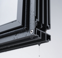 Ventanas abatibles antirrobo de seguridad mejorada Puerta de aluminio arqueada con sistema de bloqueo multipunto
