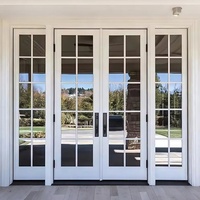 Porte française en aluminium de haute qualité, moderne et élégante, à double vitrage, pour villa