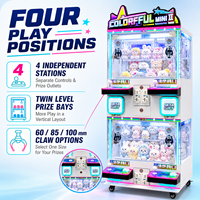 Mini machine à prix et attrape-jouets avec borne d'arcade pour quatre joueurs, options de griffes de 60/85/100 mm pour les exploitants de salles de jeux