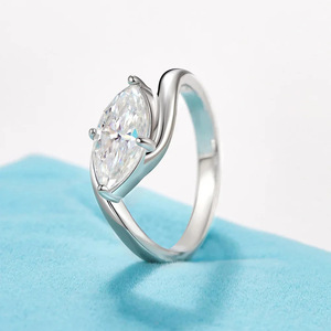 French Style Marquise Cut Sparkling CZ <b>Ring</b> For Women Niche Luxury Light Daily Wear <b>Statement</b> Jewelry - Product Image 5