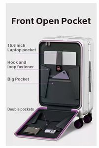 2025 nouveauté grande capacité bagages ouverts avant et latéraux PC <span class=keywords><strong>valise</strong></span> à large poignée <span class=keywords><strong>avec</strong></span> <span class=keywords><strong>chargeur</strong></span> <span class=keywords><strong>USB</strong></span> bagages à main - Product Image 4