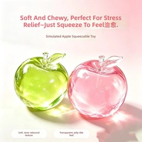 Jouet anti-stress en forme de pomme souple et translucide, cadeau de Noël pour enfants et adultes, vente en gros