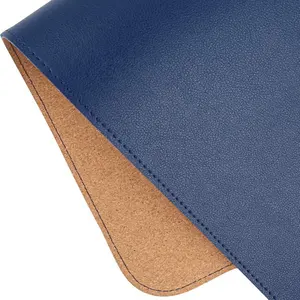 Natural Cork & Leather Double Sided Office Desk Mat Smooth Surface Mouse Pad Multi Usage Desk Protector Mat for Office/Home