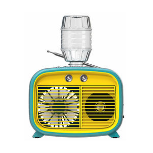 Ventilador de Escritorio Recargable OEM de Fábrica XB-911B, Radio FM, Refrigeración por Pulverización, Reproductor MP3, Ranura USB TF, Plástico ABS, Diseño Retro, Uso Doméstico - Product Image 4