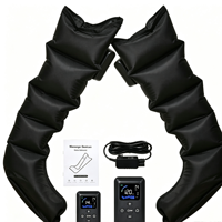 Bottes de massage des jambes à compression d'air détachables à 5 chambres, double système, rechargeables, sans fil, multi-niveaux
