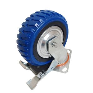 Anpassung Schwenkbare Pu Pneumatische Lenk rollen Fix <span class=keywords><strong>Brake</strong></span> Stem Heavy Duty Castor - Product Image 3