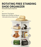 Drehbarer Schuhschrank mit Großer Kapazität, Eingangsbereich-Schuhregal, Wohnheim-Schuhregal, OEM-Schuhregal, ODM-Schuhorganizer