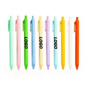 Bolígrafos de Plástico Duraderos de Color Personalizado, Tinta Negra Fina de 0.5 mm, Lindos y Retráctiles para Escribir, Diario, Oficina y Escuela - Product Image 1