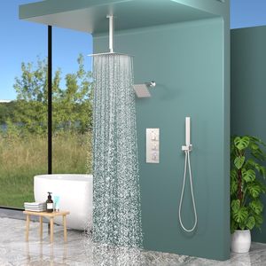 <span class=keywords><strong>Offerta</strong></span> Speciale: Sistema Doccia Termostatico da Parete 10 e 6 Pollici, <span class=keywords><strong>Set</strong></span> Rubinetteria Premium per <span class=keywords><strong>Bagno</strong></span>, Completo per Hotel e Casa - Product Image 2