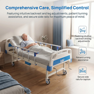 Lit médicalisé pliable avec panneau ABS uni, barrière de protection réglable manuellement, pour patients hospitalisés, avec <span class=keywords><strong>pot</strong></span> de nuit intégré - Product Image 5