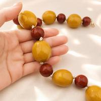 Collier bohème perlé avec disques en acrylique, chaîne réglable, bijoux pour femme