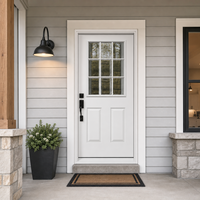 Porte intérieure en bois composite massif avec panneau sculpté, style classique, design personnalisé pour maison, porte en bois sur mesure