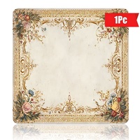 Tapis de Mahjong Américain Pliable en Caoutchouc Imprimé Chrysanthème, Élégant et Luxueux, Antidérapant, Housse de Table de Jeu Imperméable avec Guide des Règles de Jeu