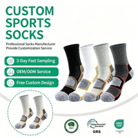 Chaussettes de sport en coton épaissies mi-mollet pour l'hiver, avec semelle en tissu éponge, absorbantes, respirantes, anti-frottement, pour la course et le basketball
