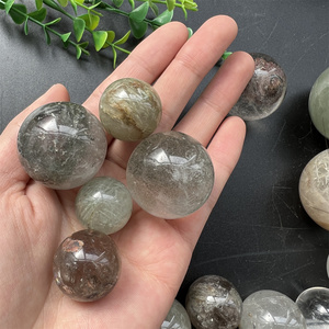 Sfera di Quarzo Rutilato Lucidato, Palla di Quarzo Fantasma da Giardino, Cristallo Naturale Misto <span class=keywords><strong>e</strong></span> Quarzo Spirituale - Product Image 2