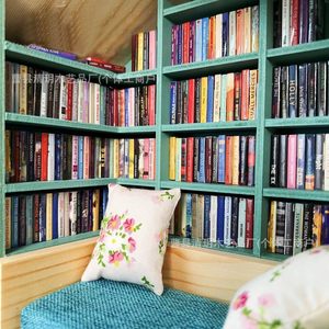 <b>Mini</b> Bookshelf Study Room <b>Desk</b> Decor With 200 Miniature Books For Decompression Back To School Office Accessory - Product Image 3