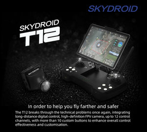 Skydroid T12 2,4 ГГц 12CH пульт дистанционного управления с приемником трехкорпусная камера 20 км цифровая карта трансмиттер для БПЛА - Product Image 6