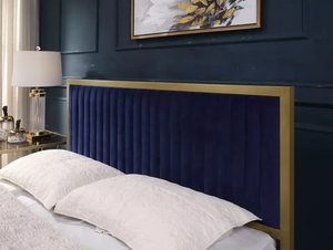 Commercio all'ingrosso stile moderno camera da <span class=keywords><strong>letto</strong></span> mobili <span class=keywords><strong>in</strong></span> <span class=keywords><strong>ferro</strong></span> <span class=keywords><strong>letto</strong></span> oro King Size metallo telaio del <span class=keywords><strong>letto</strong></span> con <span class=keywords><strong>testiera</strong></span> <span class=keywords><strong>in</strong></span> velluto - Product Image 6