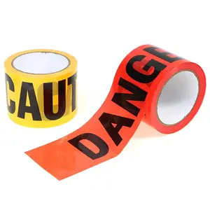Cinta de advertencia de barricada PE cinta de peligro roja no adhesiva impresa personalizada con diseño personalizado - Product Image 1